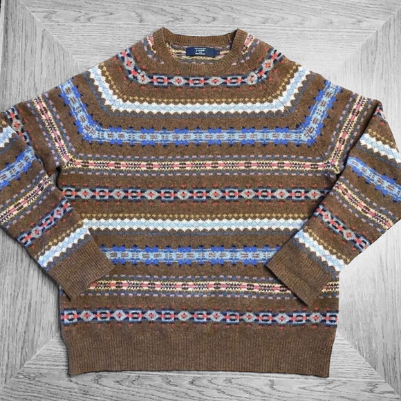 J. Crew Other - J. CREW Sweater Large Crewneck 100% Wool Aztec Southwest sz M